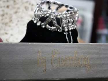 Vintage Eisenberg Wide Rhinestone Bracelet - image 1