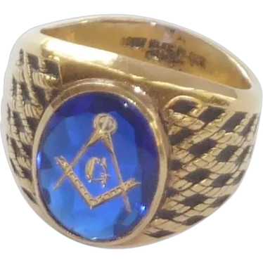 Good Looking Blue Grand Lodge Masonic Ring