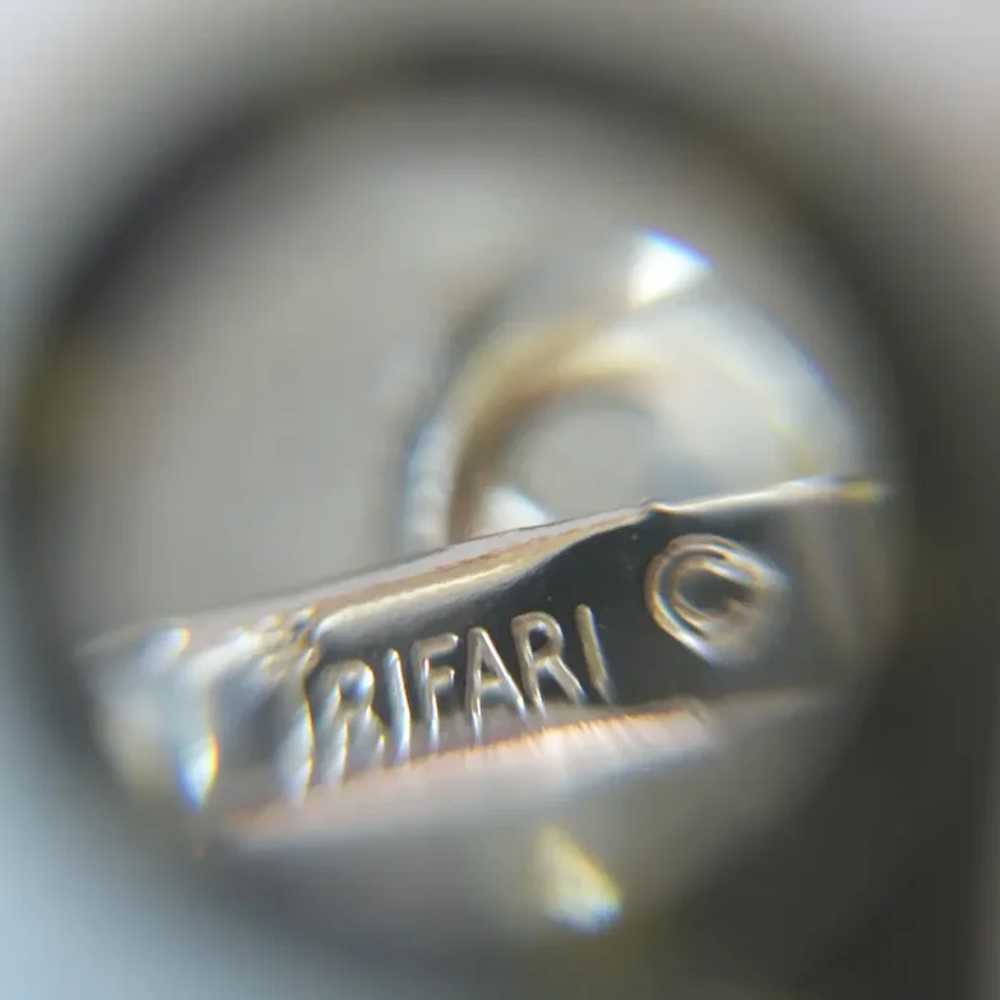 TRIFARI Silver Tone Button Earrings - image 6