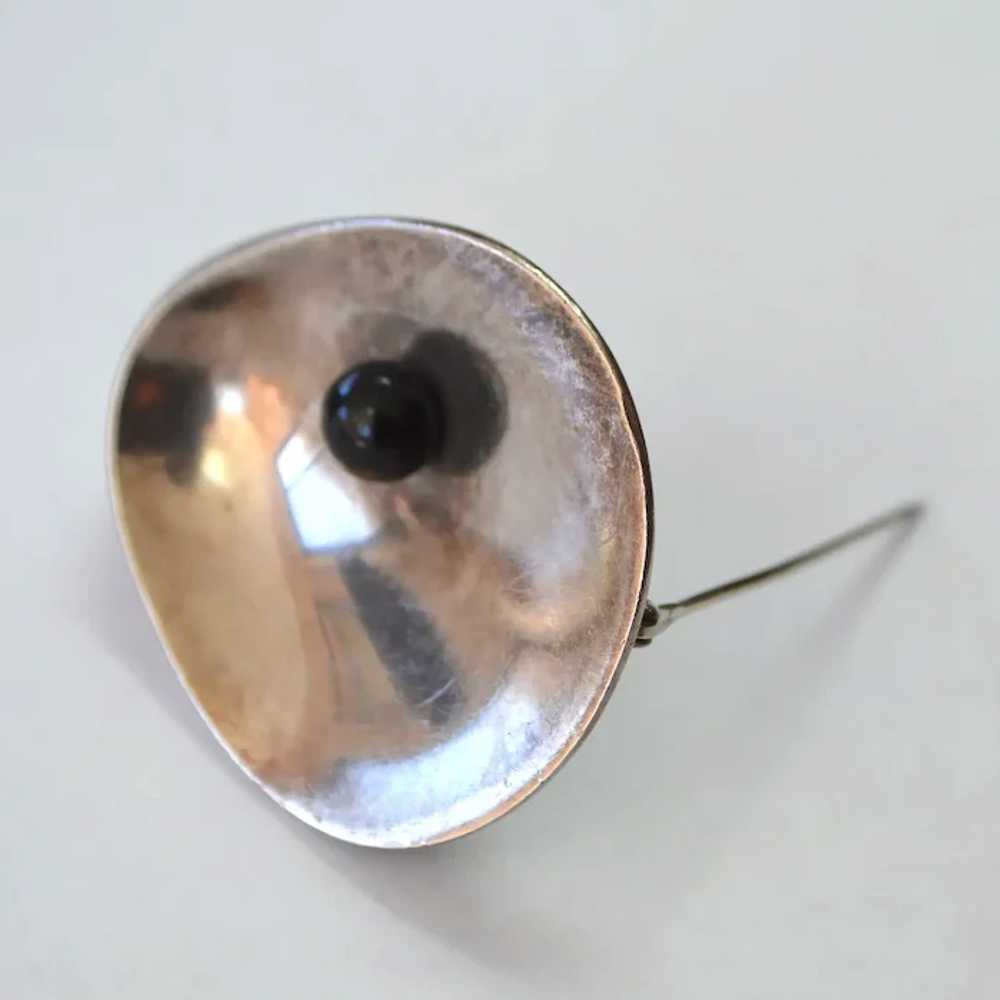 Georg Jensen Vintage Silver Shell Brooch Pin - image 4