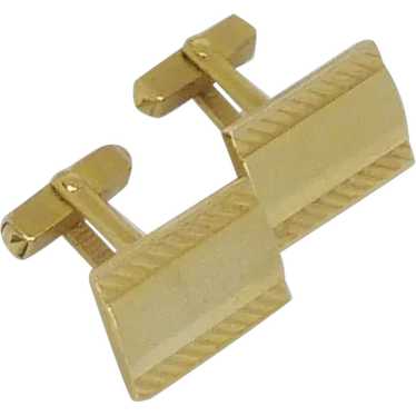 Gold Tone Rectangle Swank Cuff Links Cufflinks