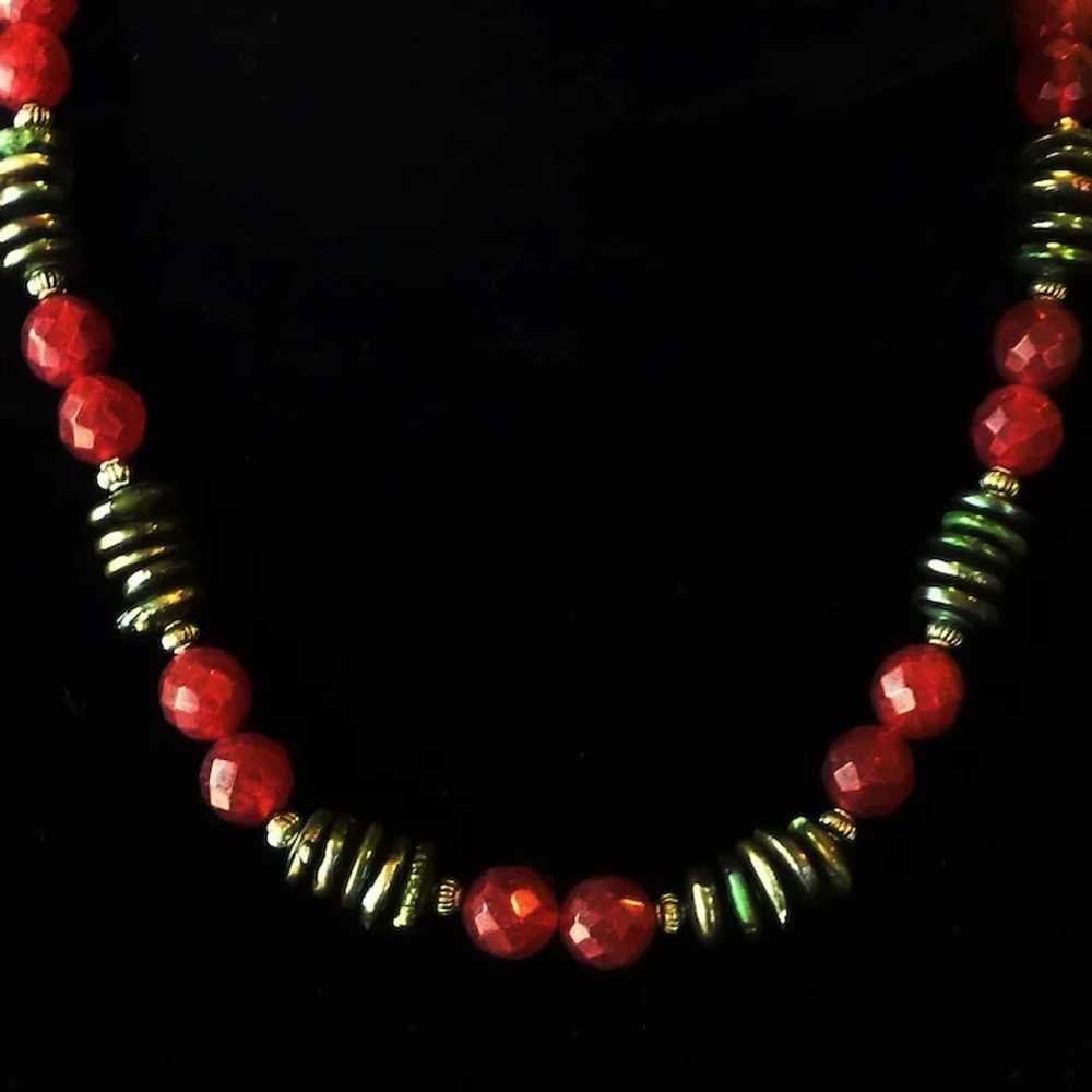 Chardonnay Color Faceted Beaded Necklace - image 3