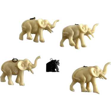 Vintage Celluloid Miniature Elephant Charms