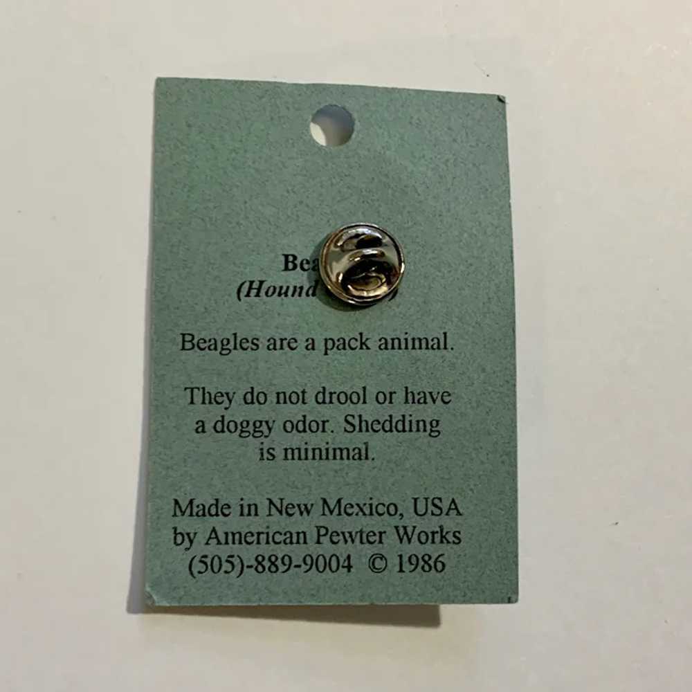 Beagle Dog American Pewter Works 1986 Lapel Pins - image 4