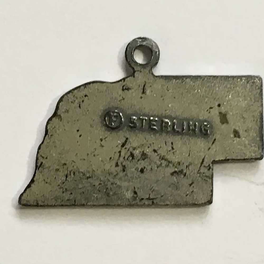 Vintage Sterling Silver Nebraska State Charm - image 4