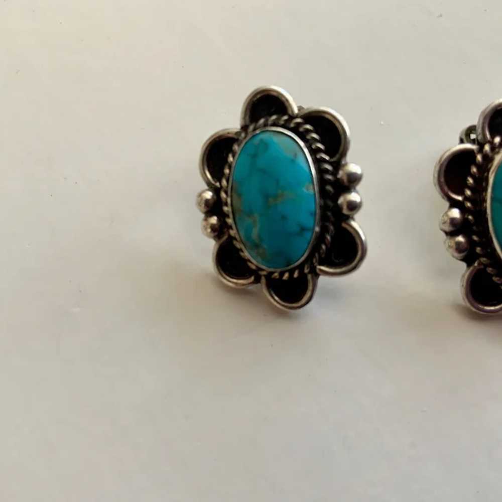 Vintage Southwestern Clip-On Earrings Native Amer… - image 2