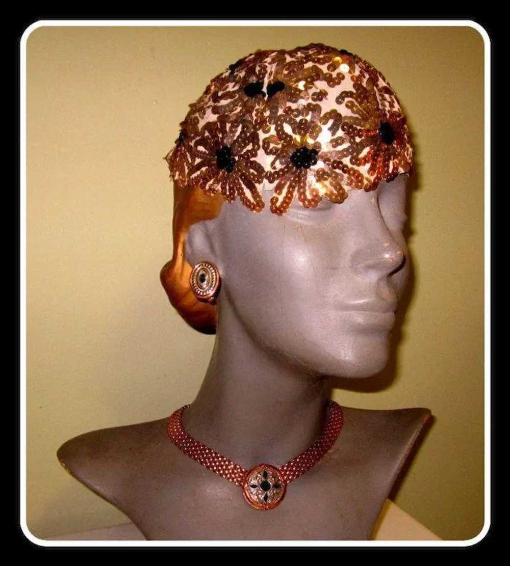 Victorian Revival Necklace & Earrings, Rhinestone… - image 4