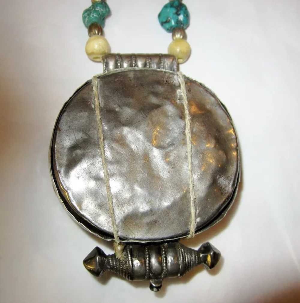 Antique Tibetan Silver Gau Necklace - image 5