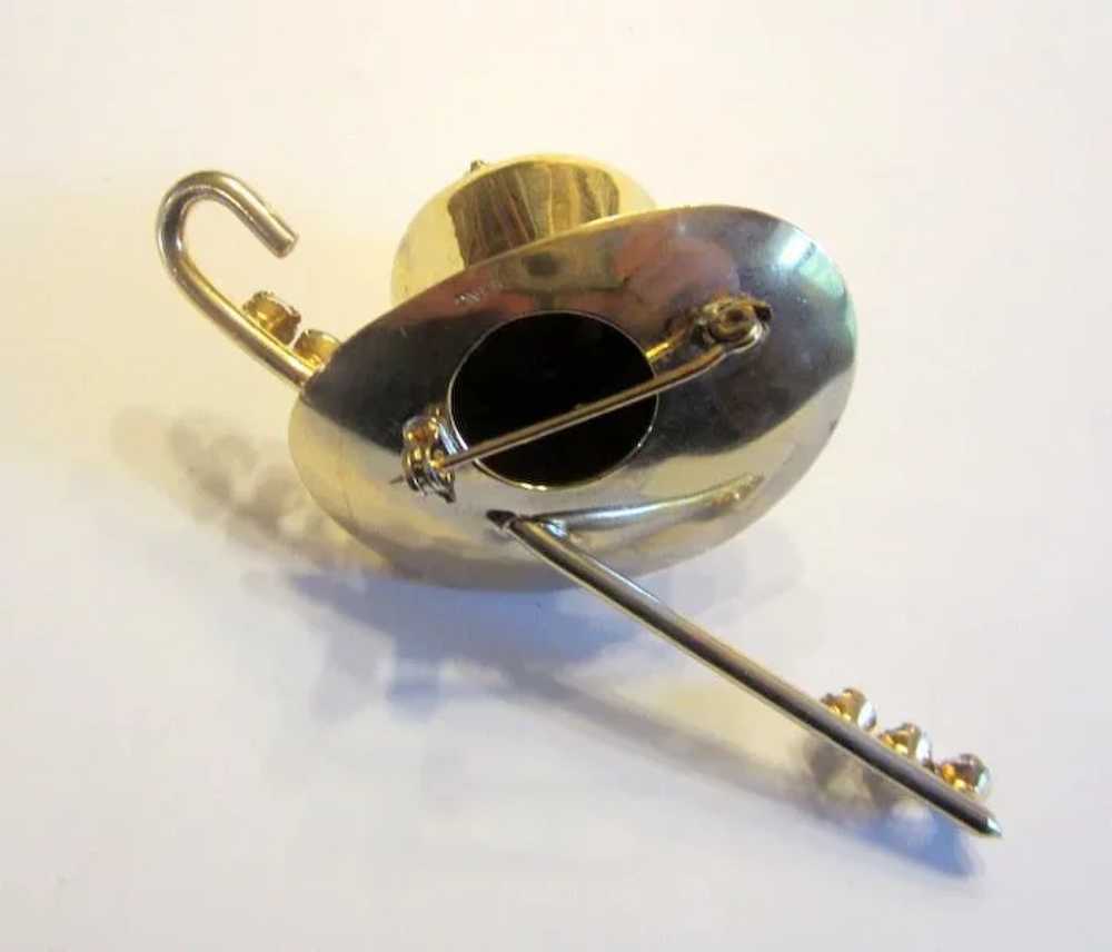 Top Hat and Cane Brooch - image 5