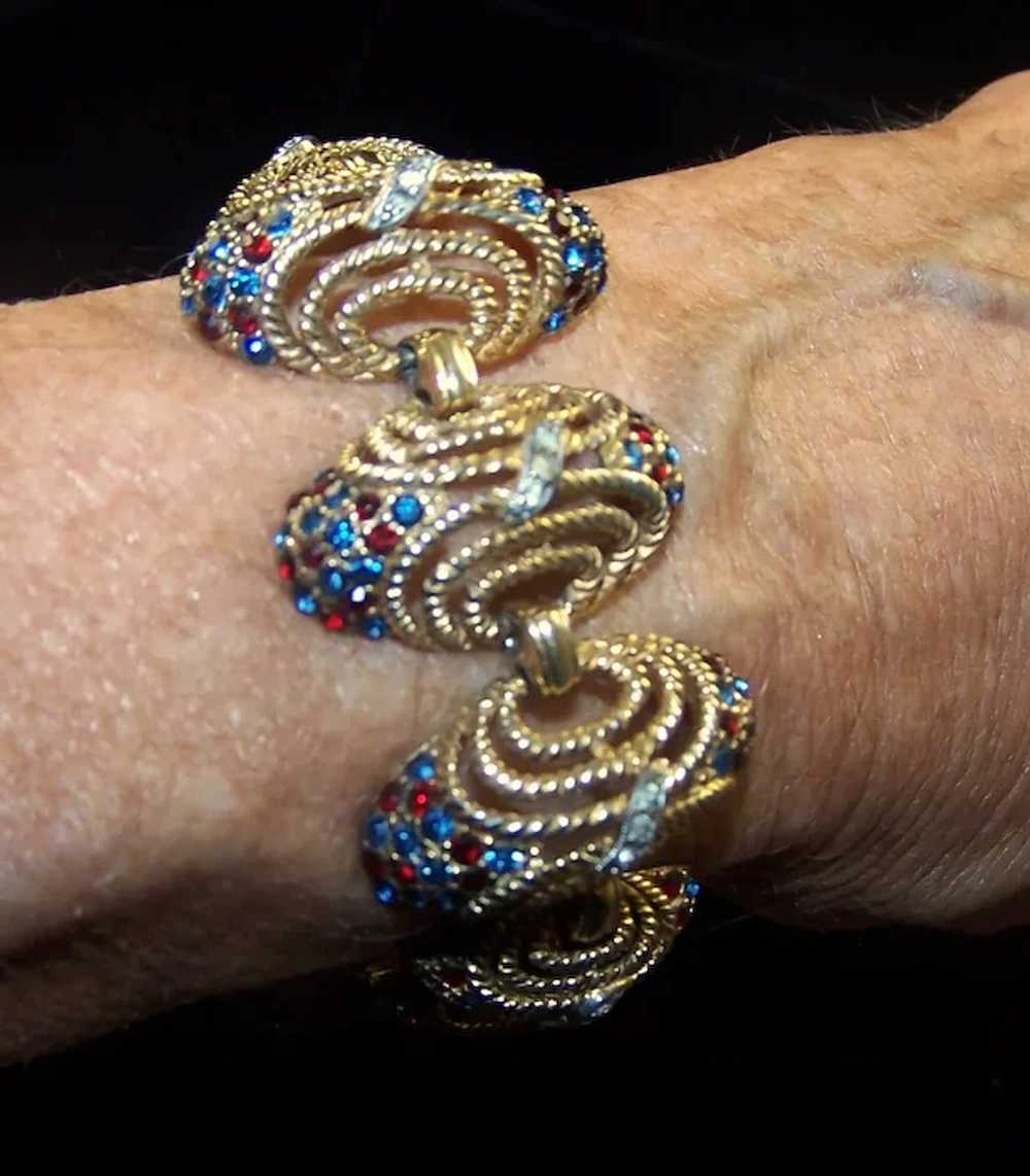 JOMAZ Sapphire, Ruby and Pave Domed Filigree Loze… - image 12