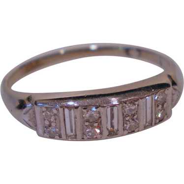 C1920 Platinum Diamond Ring Size 11 ½