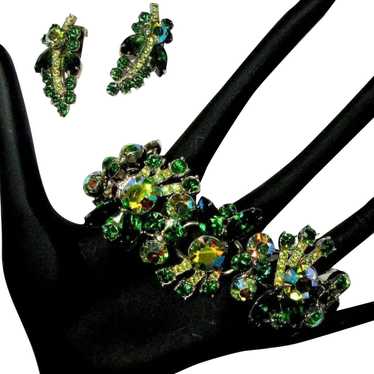 Juliana Rhinestone Bracelet & Earrings, D & E, Vi… - image 1