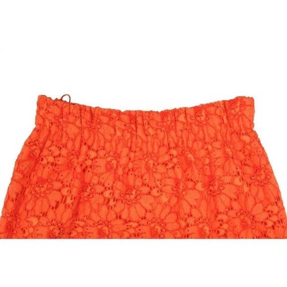 Gucci Midi Skirt Size 42 M Orange Floral Flower L… - image 5