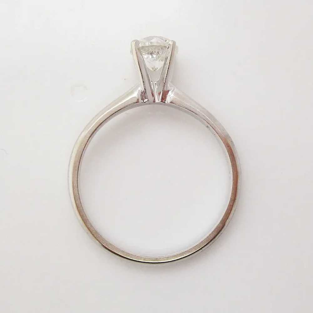 14 Karat White Gold Round Diamond Solitaire Engag… - image 9