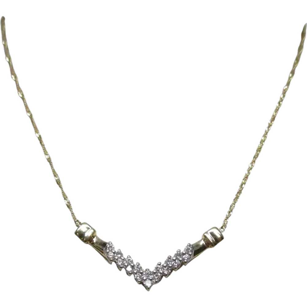 Diamond 14 Karat Gold  Necklace - image 1