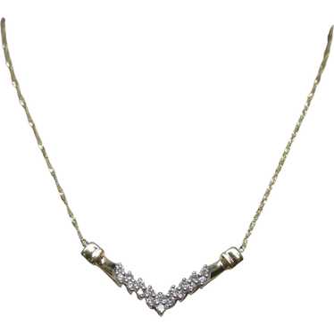 Diamond 14 Karat Gold  Necklace - image 1