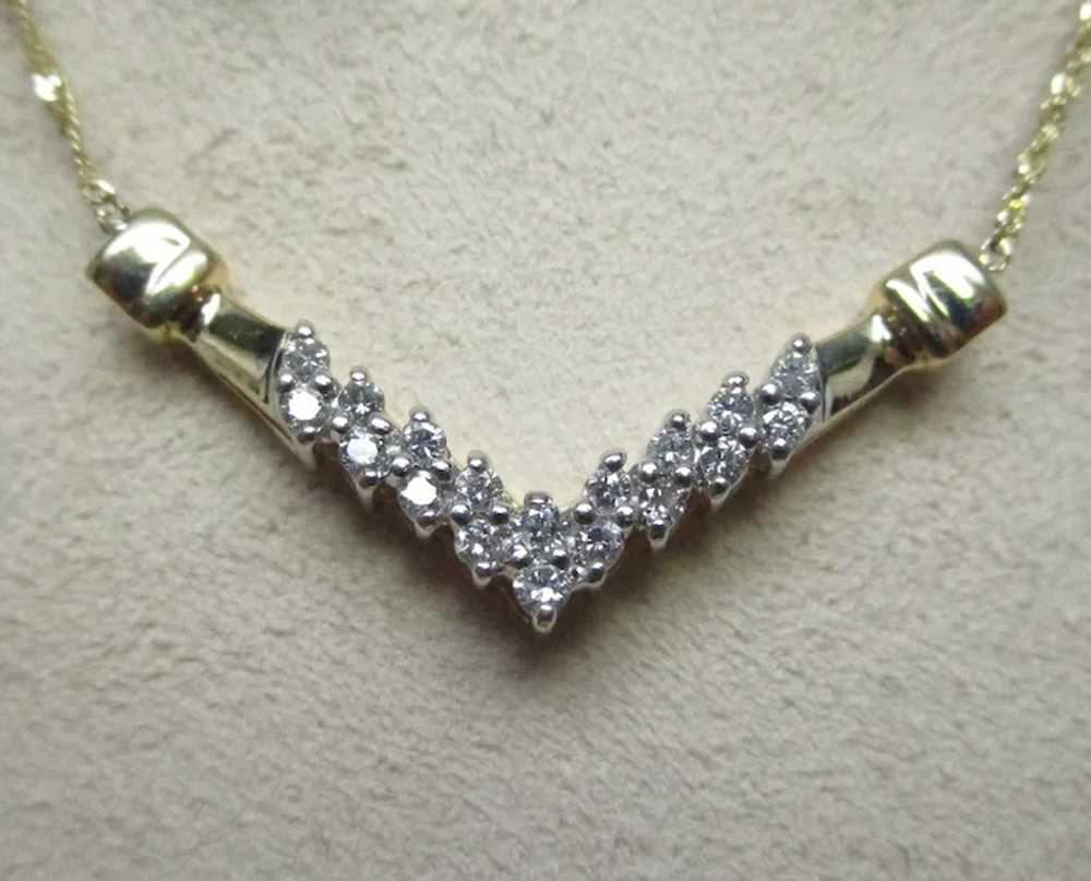 Diamond 14 Karat Gold  Necklace - image 2