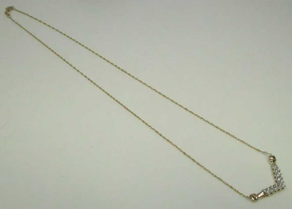 Diamond 14 Karat Gold  Necklace - image 5