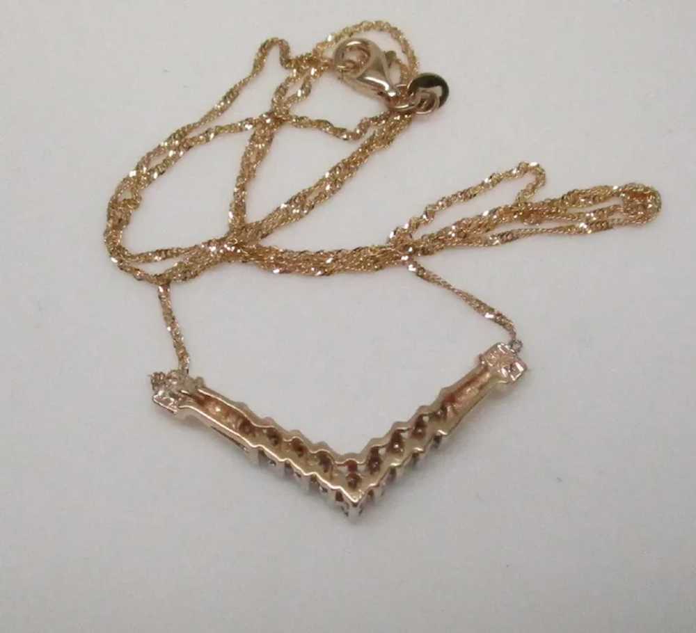 Diamond 14 Karat Gold  Necklace - image 7