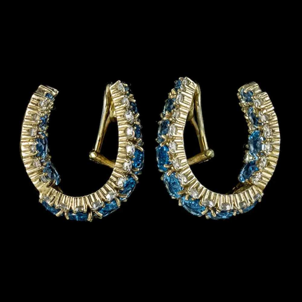 Vintage Paste Diamante Half Hoop Earrings Circa 1… - image 5