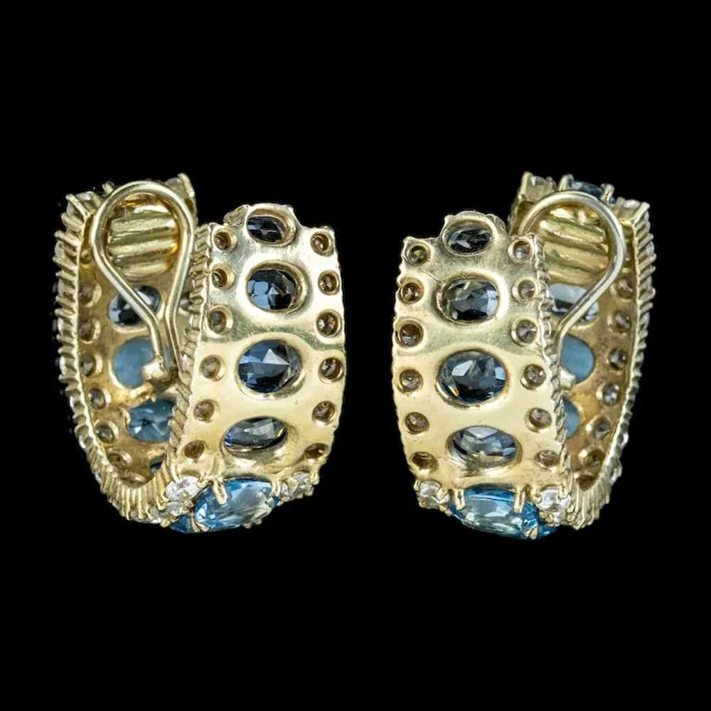 Vintage Paste Diamante Half Hoop Earrings Circa 1… - image 6