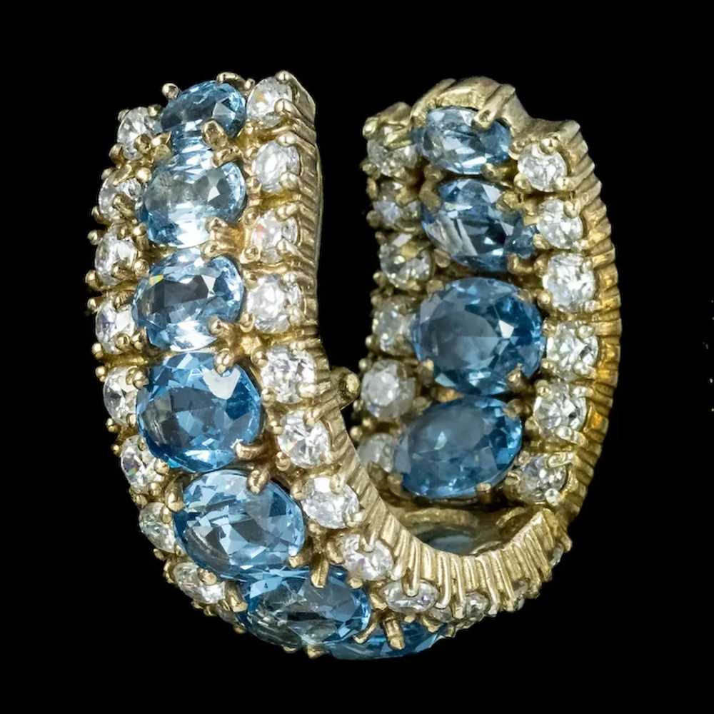 Vintage Paste Diamante Half Hoop Earrings Circa 1… - image 7