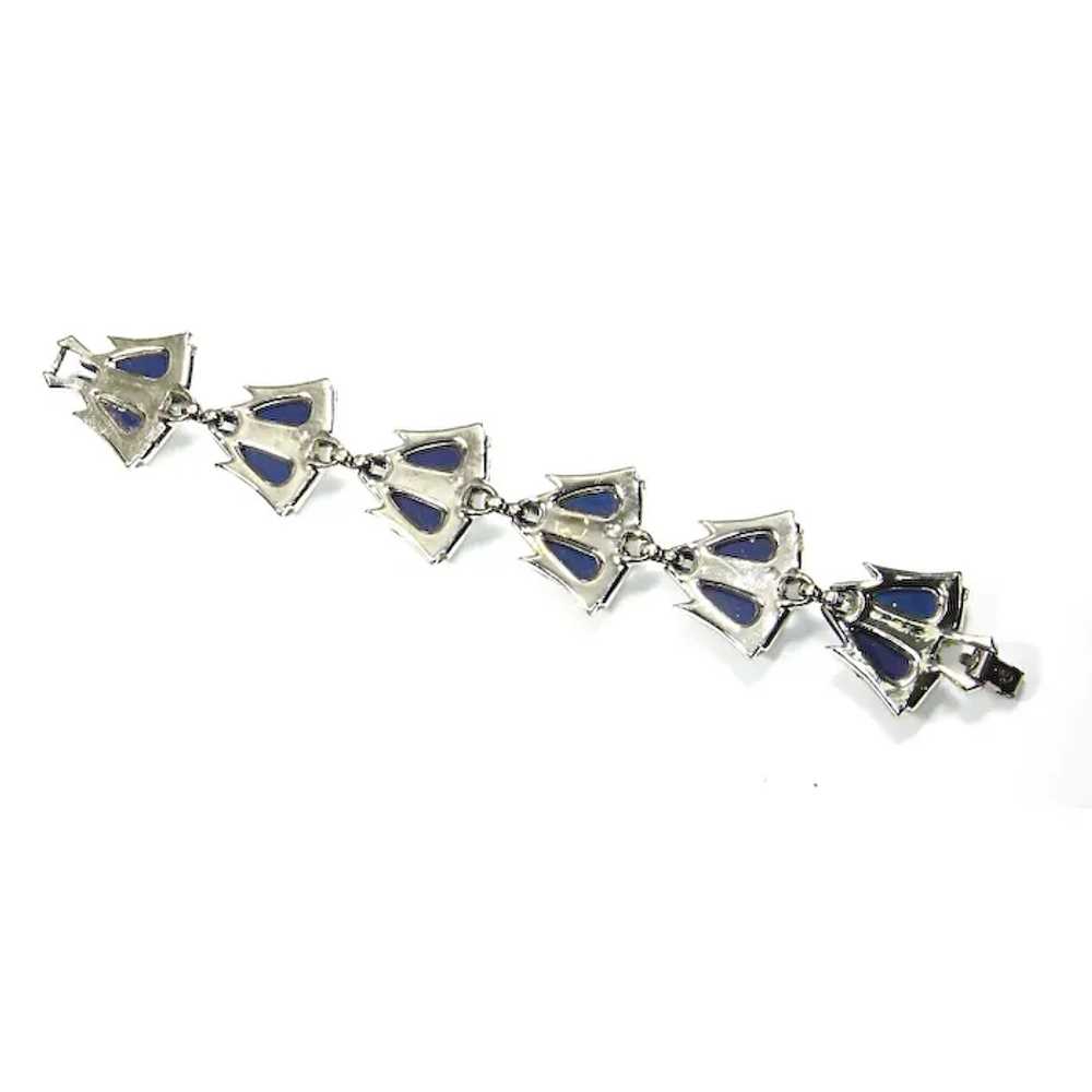 Coro Blue Confetti Lucite Bracelet – Mid-Century … - image 5