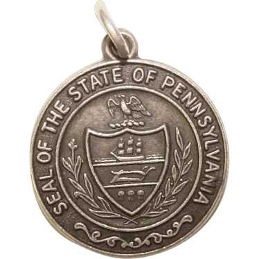 Sterling STATE SEAL of Pennsylvania Vintage Charm 