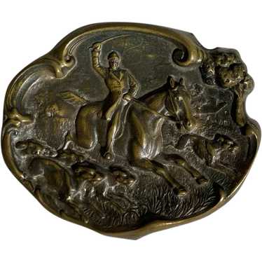 Wonderful old Bronze Brass Raised Equestrian Hors… - image 1