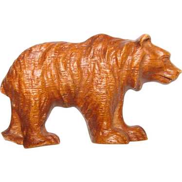 Wonderful BEAR Design Vintage Wood Resin Vintage B