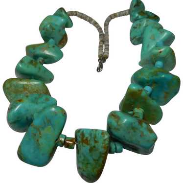 Huge Natural Genuine Earth Mined Turquoise Necklac
