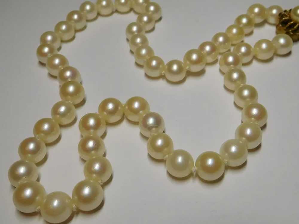 14k Cultured Pearl Strand Necklace - image 3