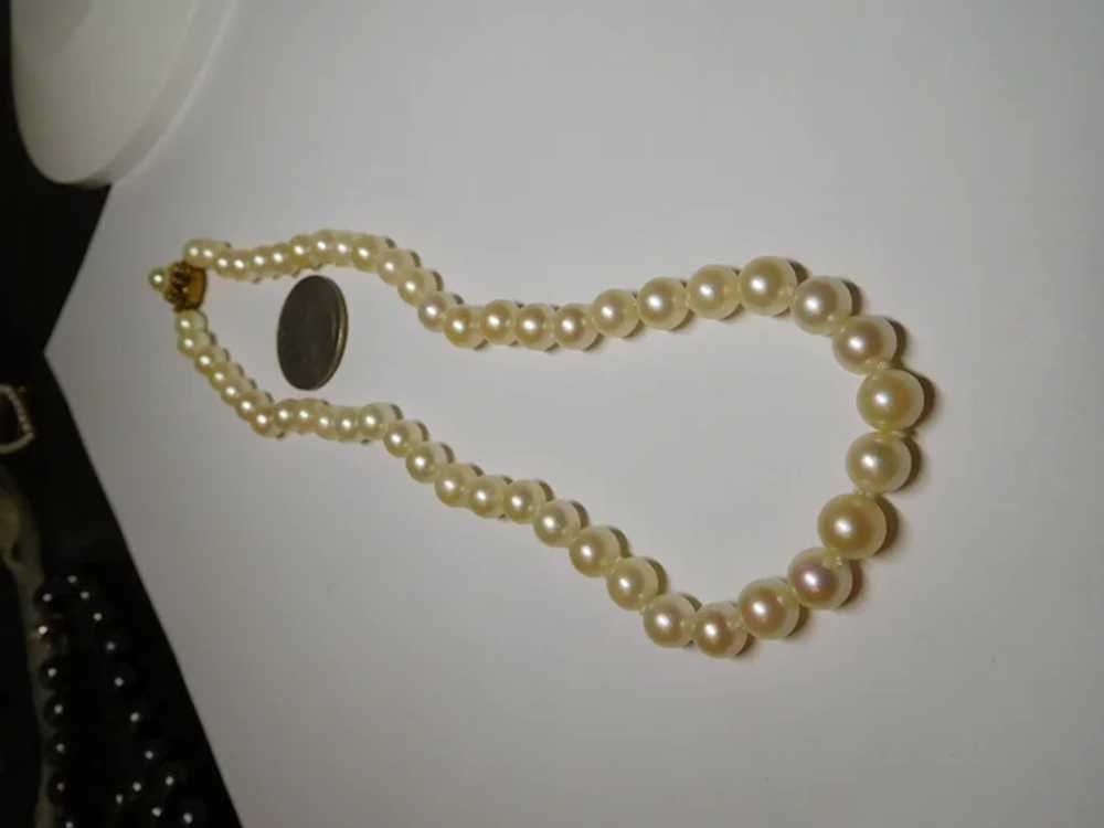 14k Cultured Pearl Strand Necklace - image 6