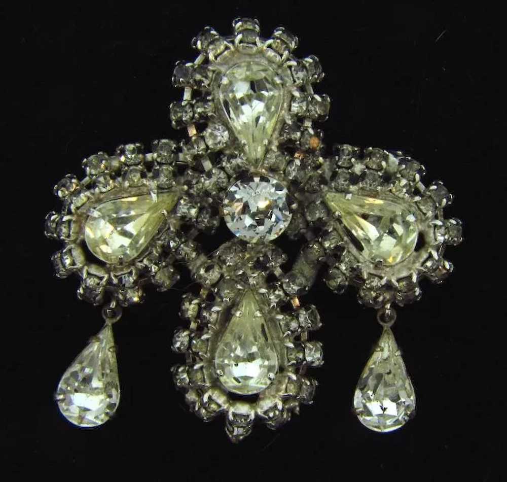 Vintage crystal rhinestone Brooch - image 2