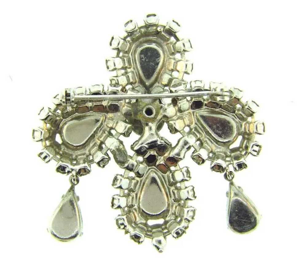 Vintage crystal rhinestone Brooch - image 4