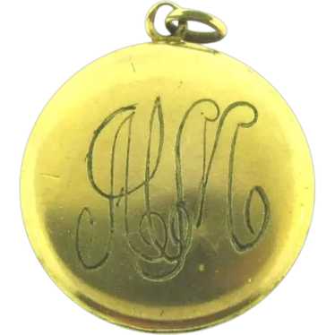 Signed W&S.B gold filled vintage Locket with init… - image 1