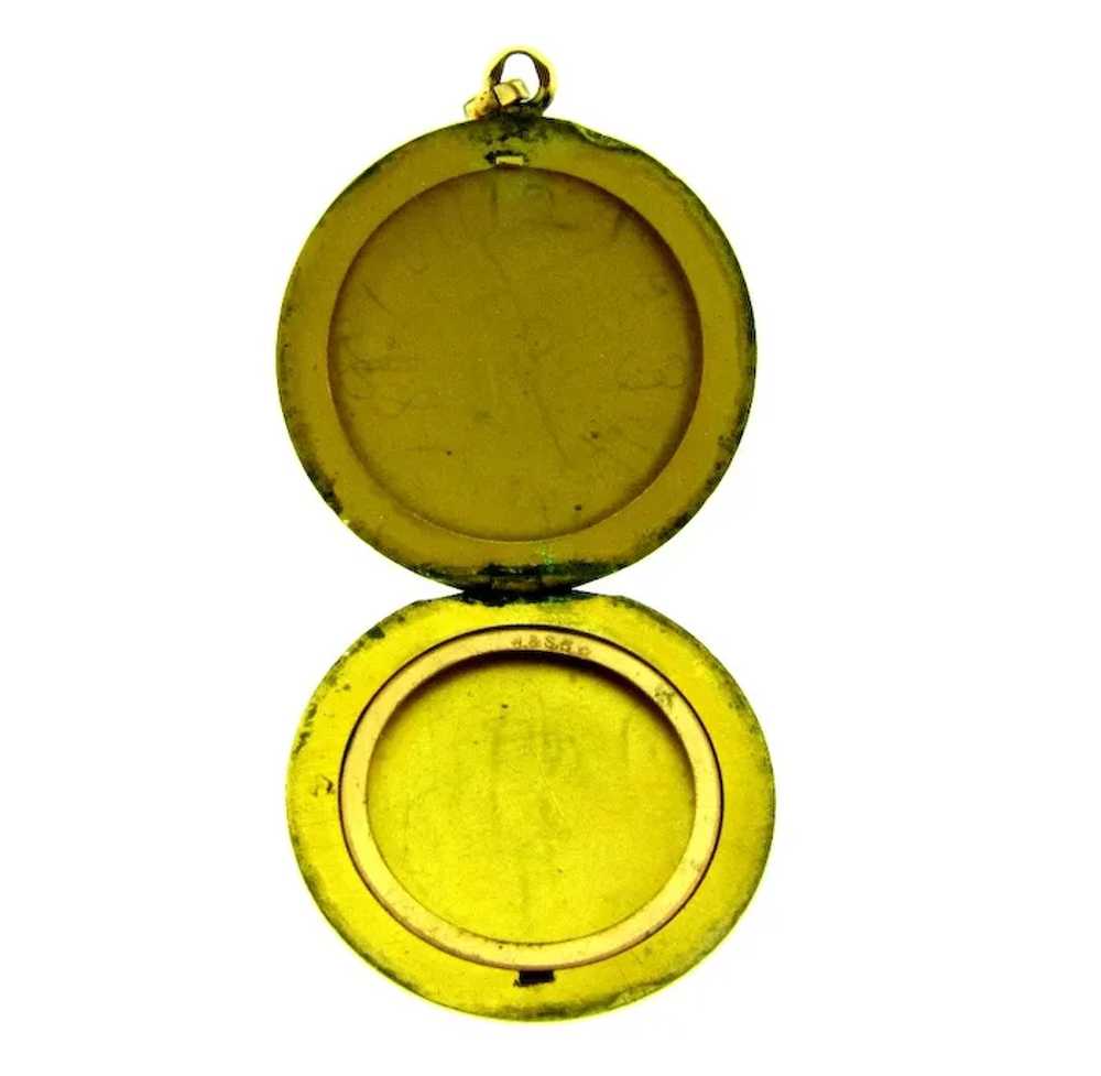 Signed W&S.B gold filled vintage Locket with init… - image 3