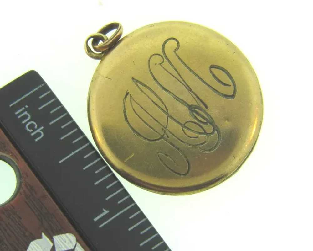 Signed W&S.B gold filled vintage Locket with init… - image 4