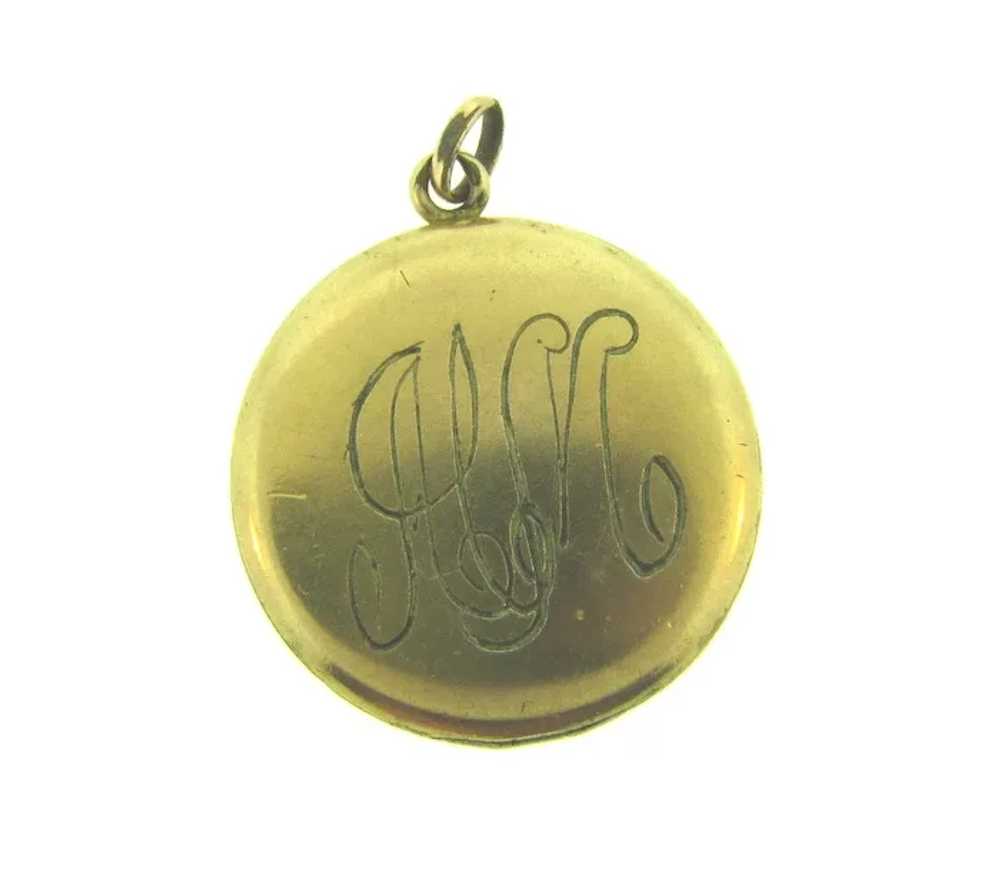 Signed W&S.B gold filled vintage Locket with init… - image 5