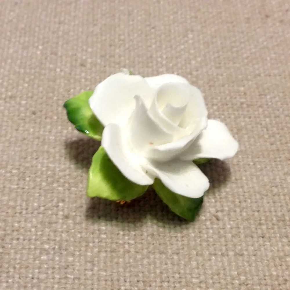 English Bone China Floral Brooch & Earrings - image 3