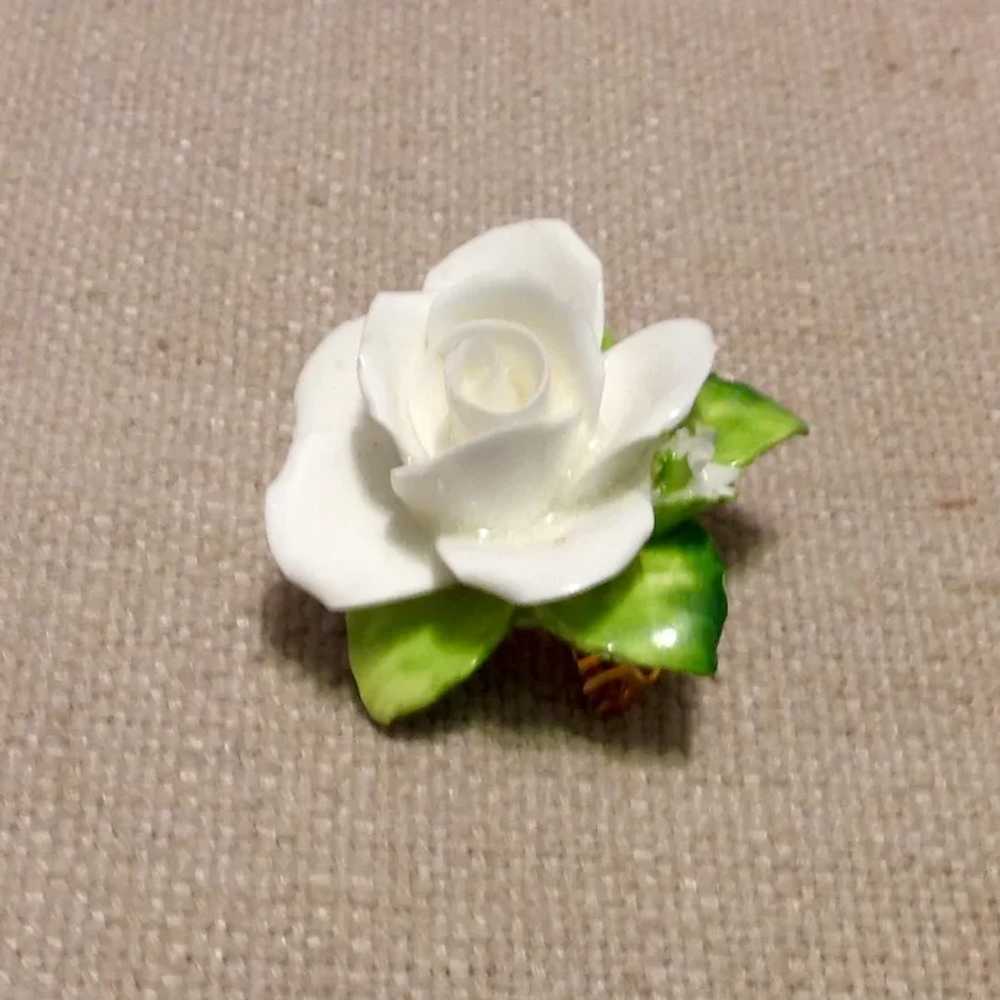 English Bone China Floral Brooch & Earrings - image 4