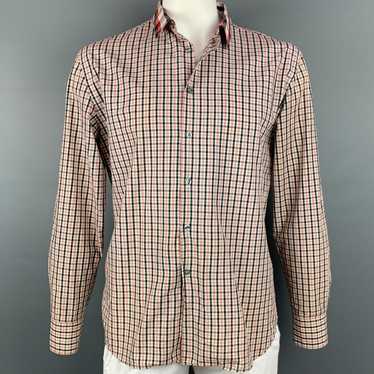 Paul Smith White & Red Checkered Cotton Long Sleev