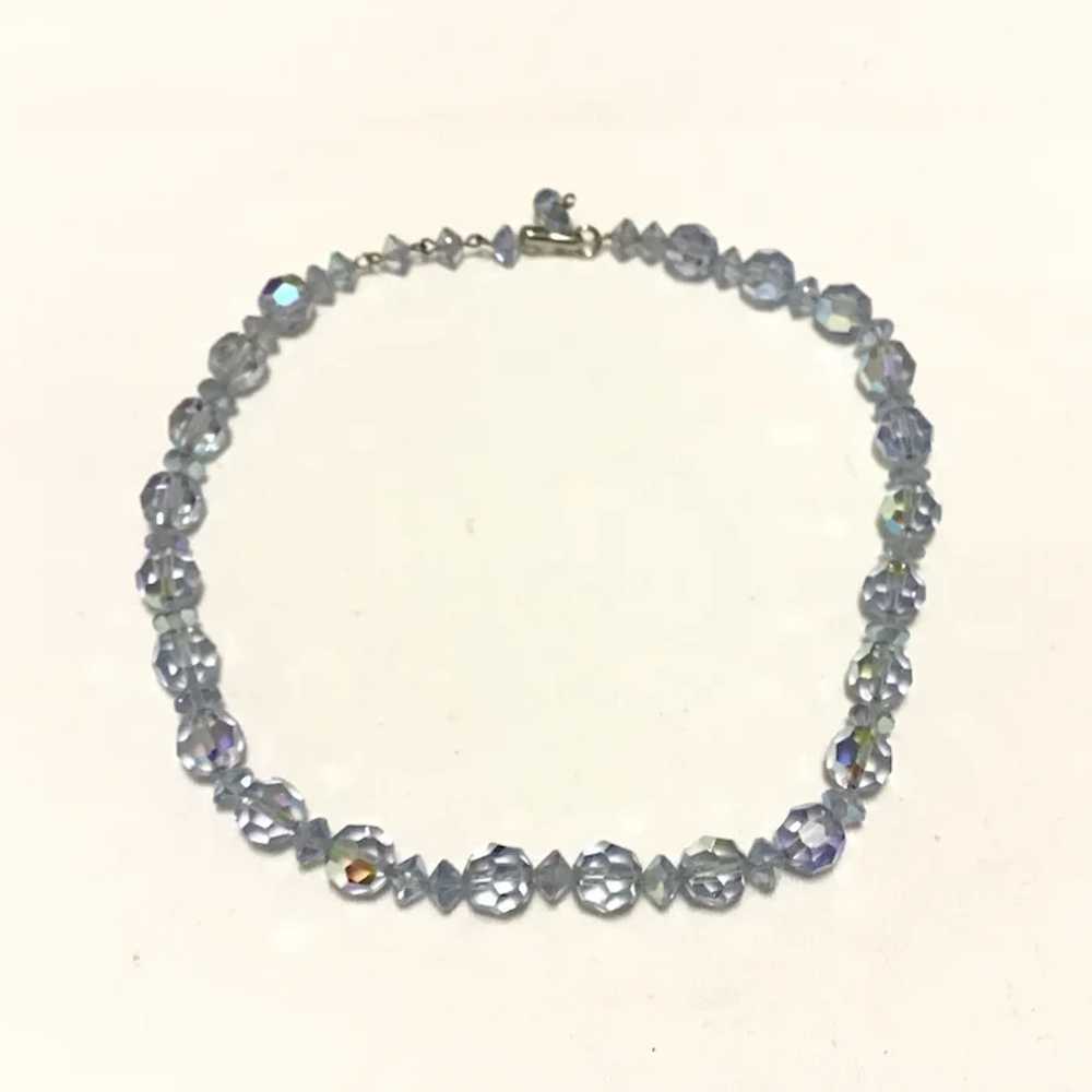 Light Blue Faceted Crystal Necklace - image 2
