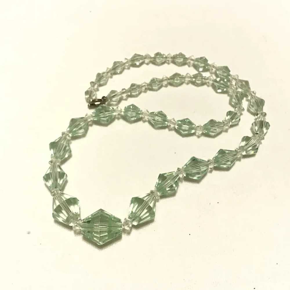 Light Blue Faceted Crystal Necklace - image 3