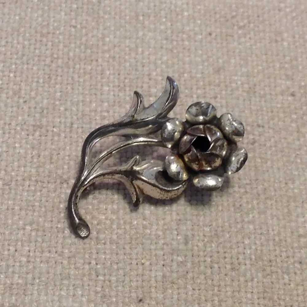 Vintage Beau Sterling Double Dogwood Flower Brooch