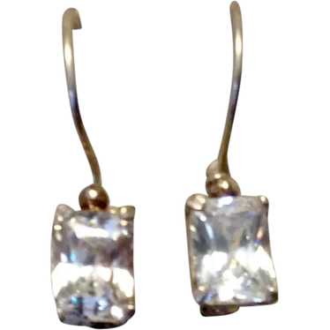 Sterling Sparkling CZ Dangle Earrings