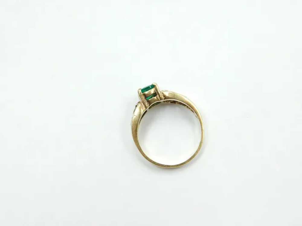 Natural Emerald and Diamond 1.23 ctw Ornate Swirl… - image 5