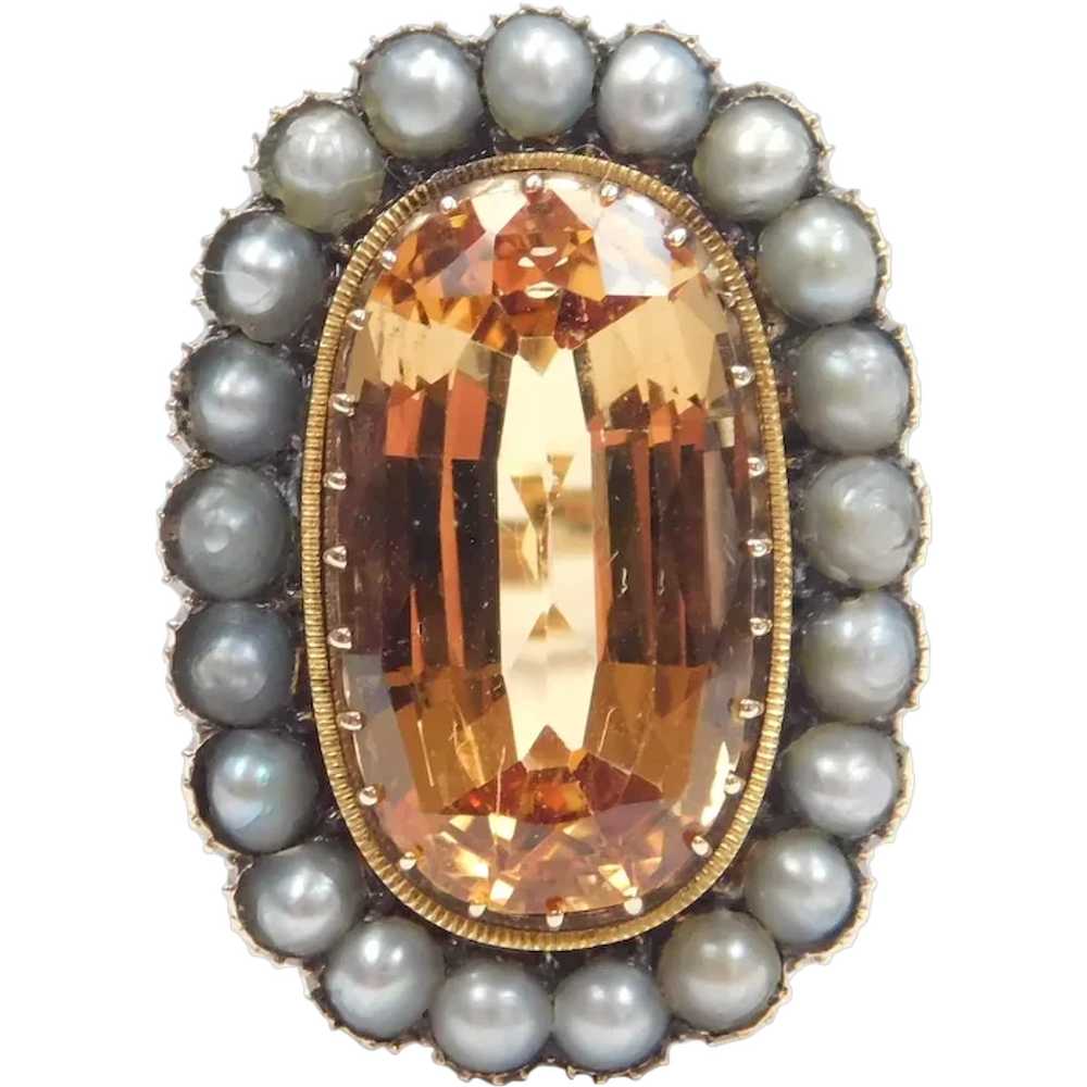 Stunning Edwardian GIA Certified Imperial Topaz 8… - image 1