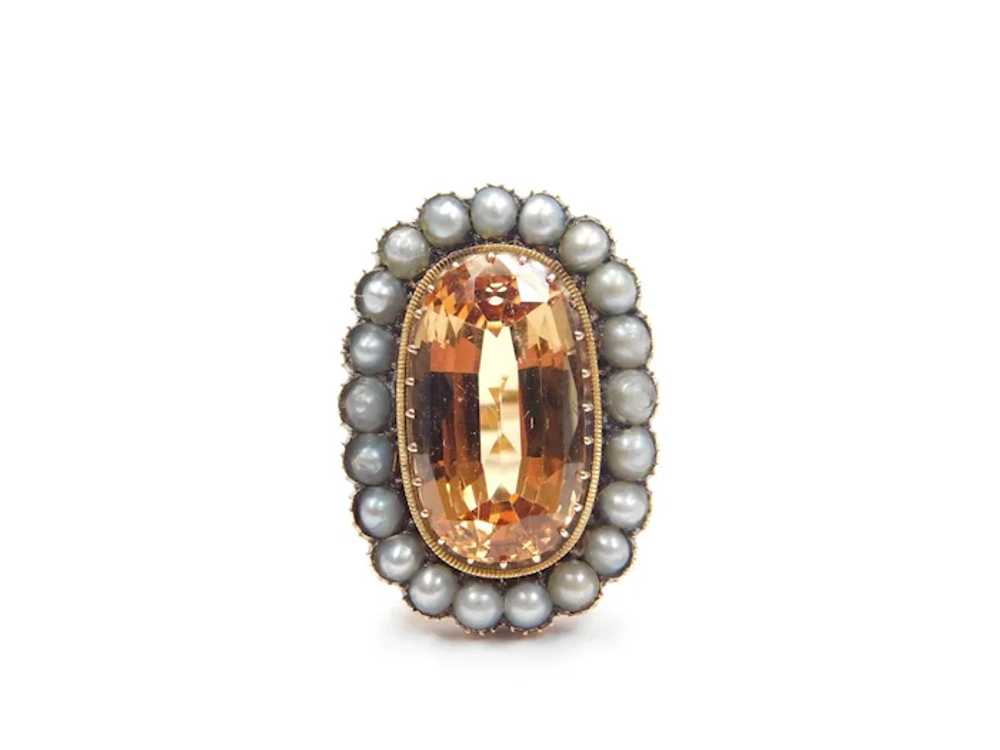 Stunning Edwardian GIA Certified Imperial Topaz 8… - image 2