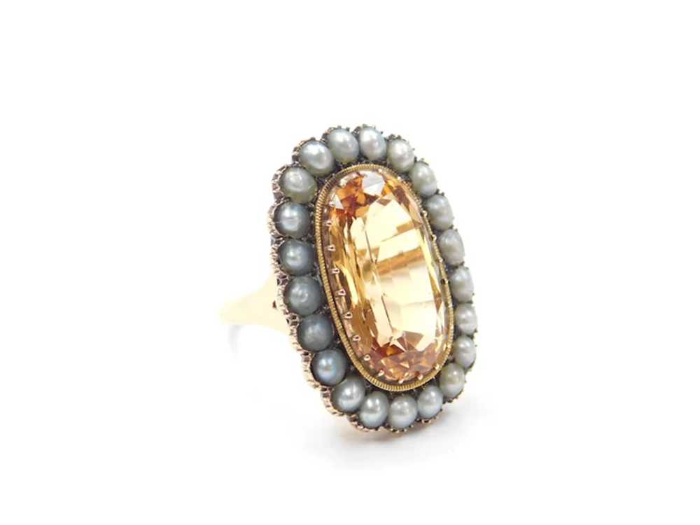 Stunning Edwardian GIA Certified Imperial Topaz 8… - image 3